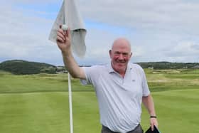 John Molloy following his hole-in-one at the Narin & Portnoo Links
