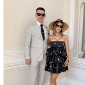 TJ and Niamh pictured at the wedding of former Kilkenny hurler Colin Fennelly and Aliyah  McCarthy over the weekend | PICTURE: Instagram Niamh de Brún-Reid