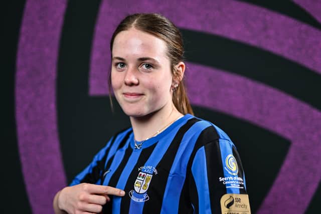 A former player with Killeigh Schoolboys/Girls Soccer Club, Mooney became the youngest player to score two goals in her League of Ireland debut a few weeks ago and she came on as a 74th minute sub in their comprehensive 4-0 win at home to Cardiff City in a sold out Athlone Town Stadium in the first qualifying round last week – Mooney had put a family holiday on home to play in that game.