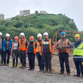 The dig team; Agostino Nobilini, Caolan Flynn, Paz Alvarez, Beannán Jones, Caoilfhionn Stoirí, Izabela Aptewicz, Crióstóir O'Driscoll, Colm Flynn Horizon Archeology & Gavin Cobbe LCC. Pic: Leinster