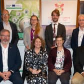 Back L-R Kevin Sexton, Lisa Pearce, Maarten Meijer, David Surplus. Front L-R Eunan Quinn, Anne Marie Conlon, Nuala Carr,  Sundeep Reddy. Photo Clive Wasson