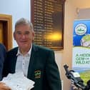 Packie Bonner and Joseph Gillespie at Cruit Island Golf Club