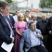 Former Taoiseach Brian Cowen speaking at the opening of the new Fianna Fail office in Edenderry