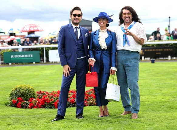 Anna Marie Conroy with fashion icons Arthur Gourounlian and Brian Dowling