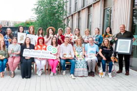 Cathaoirleach of County of Kildare, Cllr Carmel Kelly with KCCouncil Local Enterprise Office Team members and food and craft producers from Kildare. Aishling Conway Photography