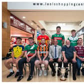 Laois G.A.A Senior Hurling Championship Captains with P.J Kelly, Laois County Board Chair & Kevin Doyle, Laois Shopping Centre Manager Photo Denis Byrne.