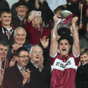 Mullinalaghta St Columba's captain Shane Mulligan with the silverware following his side's memorable win over Kilmacud Crokes in the 2018 Leinster Club Final Picture: Daire Brennan/Sportsfile