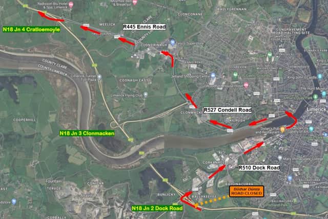 ALERT: Motorists urged to plan ahead due to FULL closure of Limerick ...