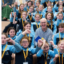 Pupils from Our Lady's Abbey, Adare, pictured with Conor Tolan, Vice President Manufacturing, Joint Replacement at Stryker Pictures: Clare Keogh