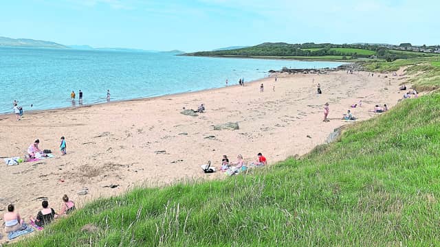 Lady’s Bay, on Buncrana’s shorefront, has endured ongoing pollution problems with the public advised against swimming there