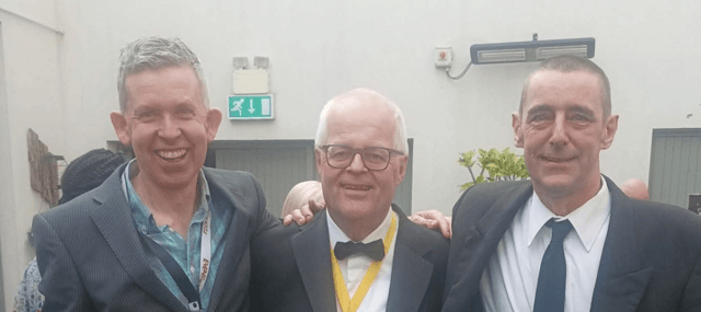 Charles Malone DMT Danny Banks DMT Immediate Past District Director 71 and Gearoid Murphy DMT