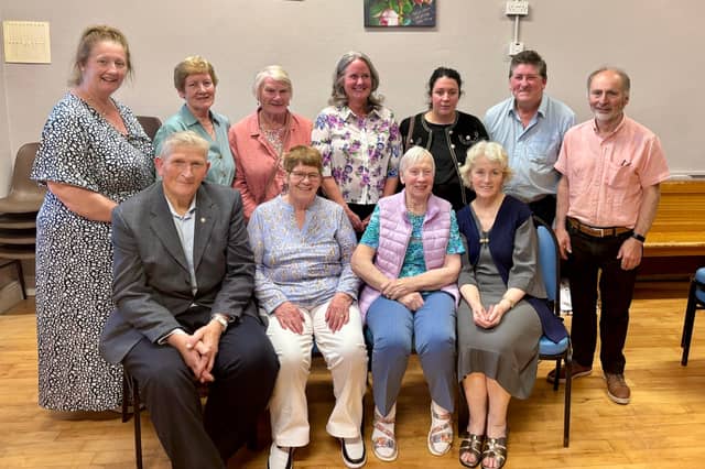 Clogh Writers members with writer/artist Alice Bennett