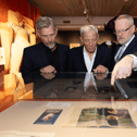 Pictured at the Hunt Museum, Limerick for the launch of 'From Dickie to Richard' Richard Harris: The Role of a Lifetime exhibition were, Jamie, Damian and Jared Harris. Picture: Alan Place