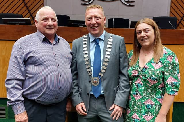 Cllr Paddy Buggy had proposed him, saying it was his third proudest occasion in his political life, after the election of Deputy Willie Aird and his cooption to take Cllr Aird's seat in Laois County Council.