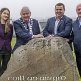 Cllr Dakota Nic Mheanman, Cllr  Martin Harley, Cathaoirleach of Lifford-Stranorlar Municipal District, Cllr Martin Scanlon and Cllr Patrick McGowan