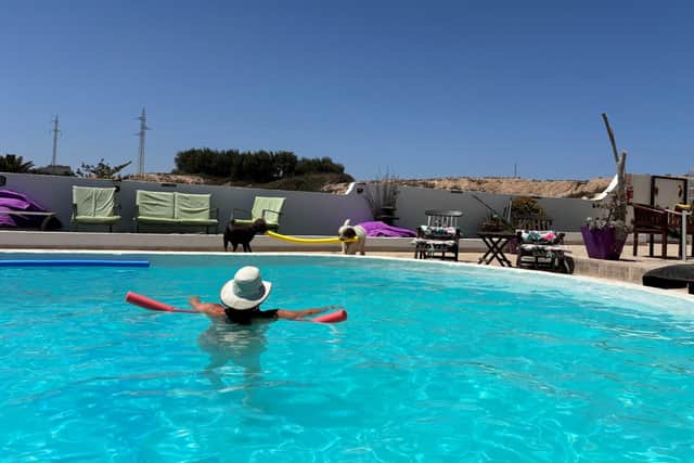 She said: “They’ve each got a private hot tub for two people, which I call the bird bath!