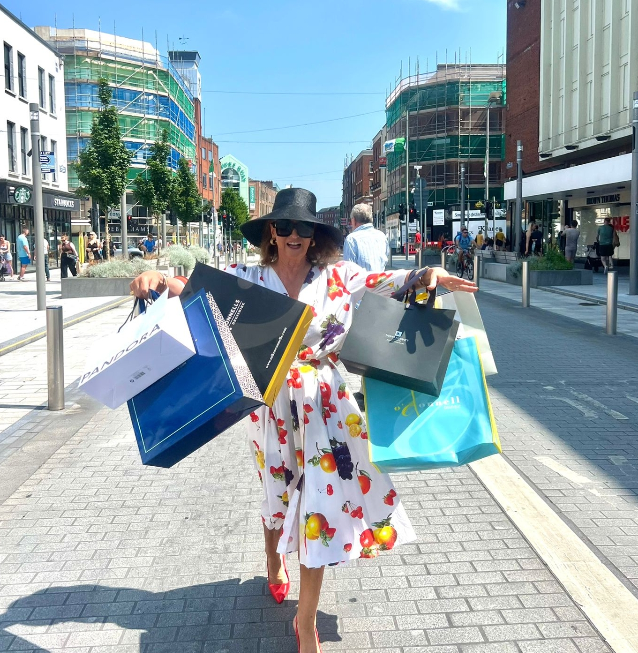 PICTURE: Celia Holman Lee out shopping in Limerick during the fine weather
