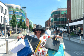 PICTURE: Celia Holman Lee out shopping in Limerick during the fine weather