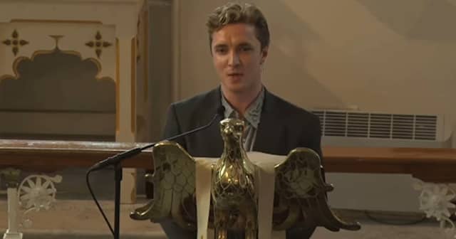 Louth musician David Keenan at the funeral