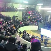 A selection of the crowd at the meeting which was held in  Granard Mart.