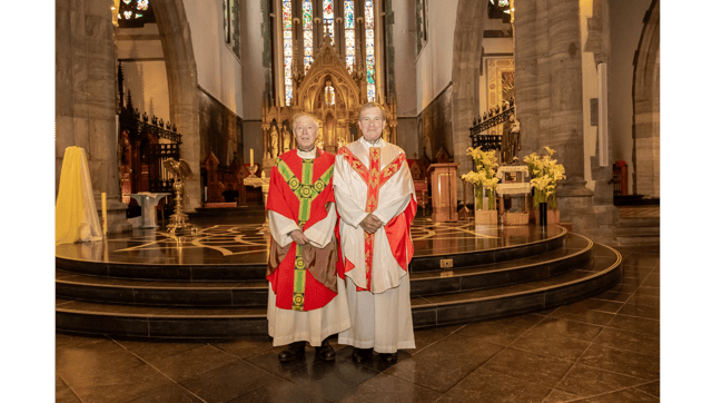 Canon John Daly and Fr Eugene Boyce celebrating their Golden Jubilee in St Johns Cathedral Picture: Helen O'Callaghan photography