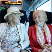 Eileen Brennan and Anna May McHugh at the unveiling of Ballybrophy's Age Friendly status. Photo: Jason Clarke