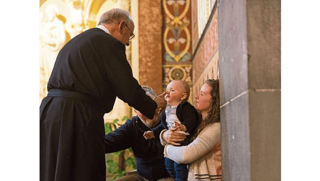 The Children’s Novena, a special celebration with a blessing for babies and young children, hosted by the Redemptorist Church Picture: Oisin McHugh/True Media