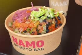 A naked burrito bowl by Namo.