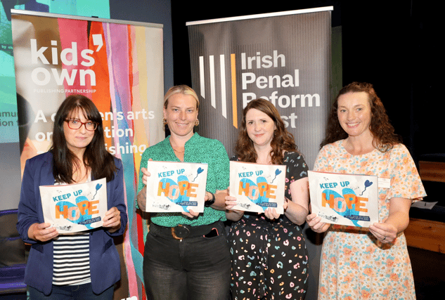 Louise Holian, Interim Creative director, Kids Own Publishing Partnership; Senator Lynn Ruane; Saoirse Brady, director, Irish Penal Reform Trust; and Ashling Tobin, Irish Penal Reform Trust
