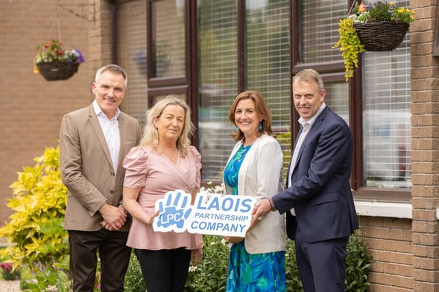 Launching the LEADER Local Development Strategy 2023 – 2027 were the Laois Partnership Company senior management team, Brian Kelly, Marion Griffith, CEO Caroline Lydon, and Peter Ormond.