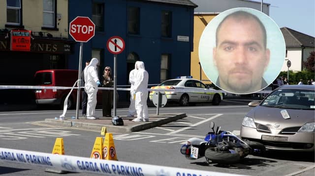 Noel Campion (inset) died after he was shot while travelling on a motorbike in Thomondgate