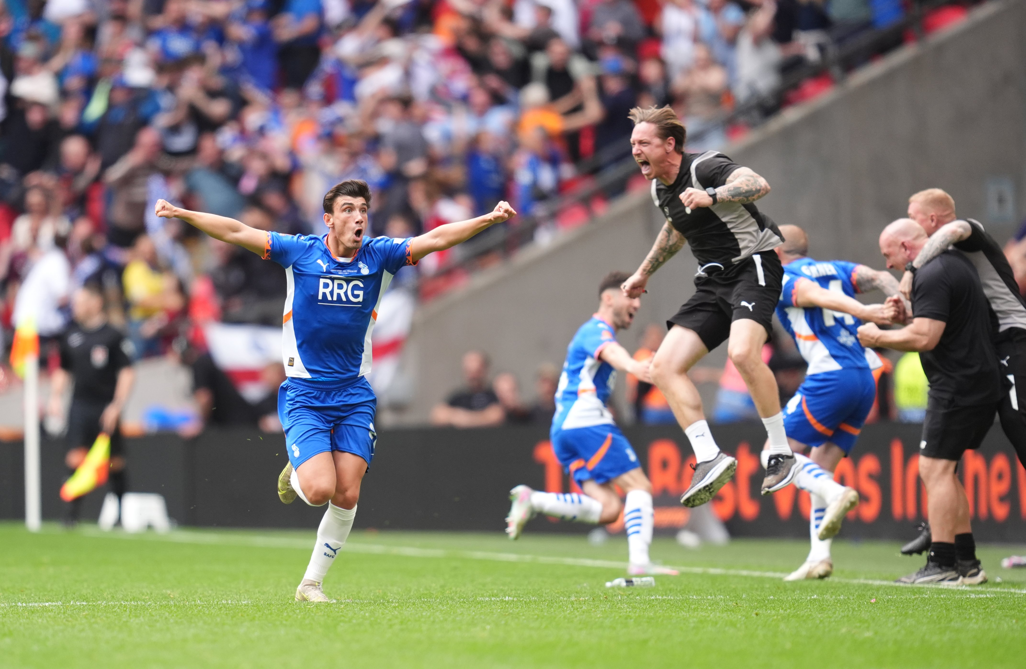Oldham battle from behind twice to earn promotion to Football League