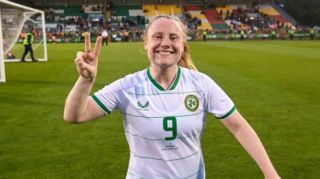 Republic of Ireland player Amber Barrett is named in the recent squad