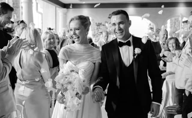 Grace and Sam on their wedding day / PICTURE: Evergreen FC