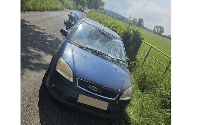This driver shocked gardai by driving in wrecked car on rural roads