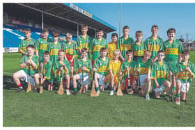 Killadooley NS who played Scoil Mhuire Abbeyleix in the Division 1 Shield Hurling final at the Cumann na mBunscol finals in Laois Hire O’Moore Park. Picture: Alf Harvey.