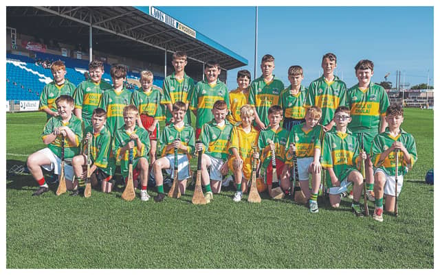 Killadooley NS who played Scoil Mhuire Abbeyleix in the Division 1 Shield Hurling final at the Cumann na mBunscol finals in Laois Hire O’Moore Park. Picture: Alf Harvey.