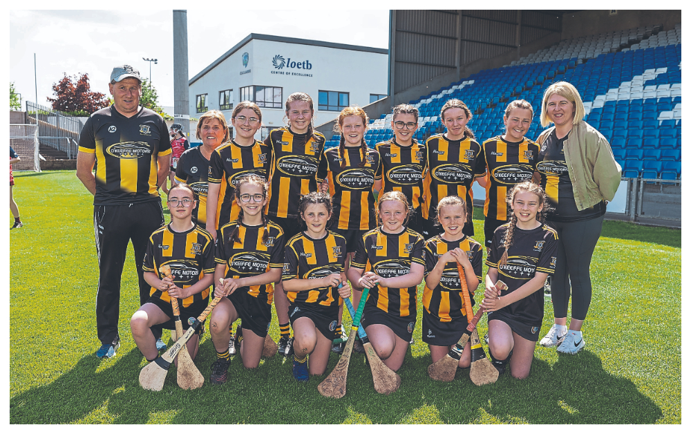 Camross NS who played Our Lady’s Meadow NS Durrow in the Division 1 Shield camogie final at the Cumann na mBunscol finals in Laois Hire O’Moore Park. Picture: Alf Harvey.