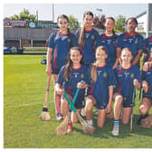 Gaelscoil Phortlaoise who played The Heatrh NS in the Division 2 Camogie championship final at the Cumann na mBunscol finals in Laois Hire O’Moore Park. Picture: Alf Harvey.