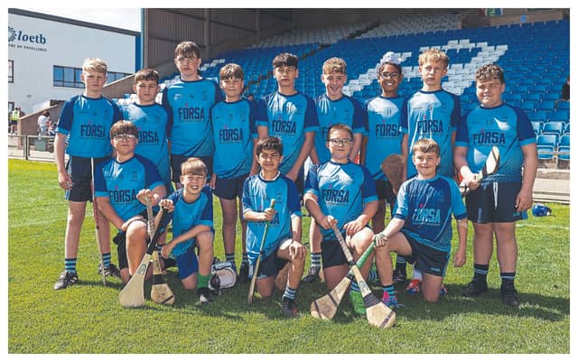 Scoil Bhríde Portlaoise who played Scoil Mhuire Fatima Timahoe in the Division 4 championship final at the Cumann na mBunscol finals in Laois Hire O’Moore Park. Picture: Alf Harvey.