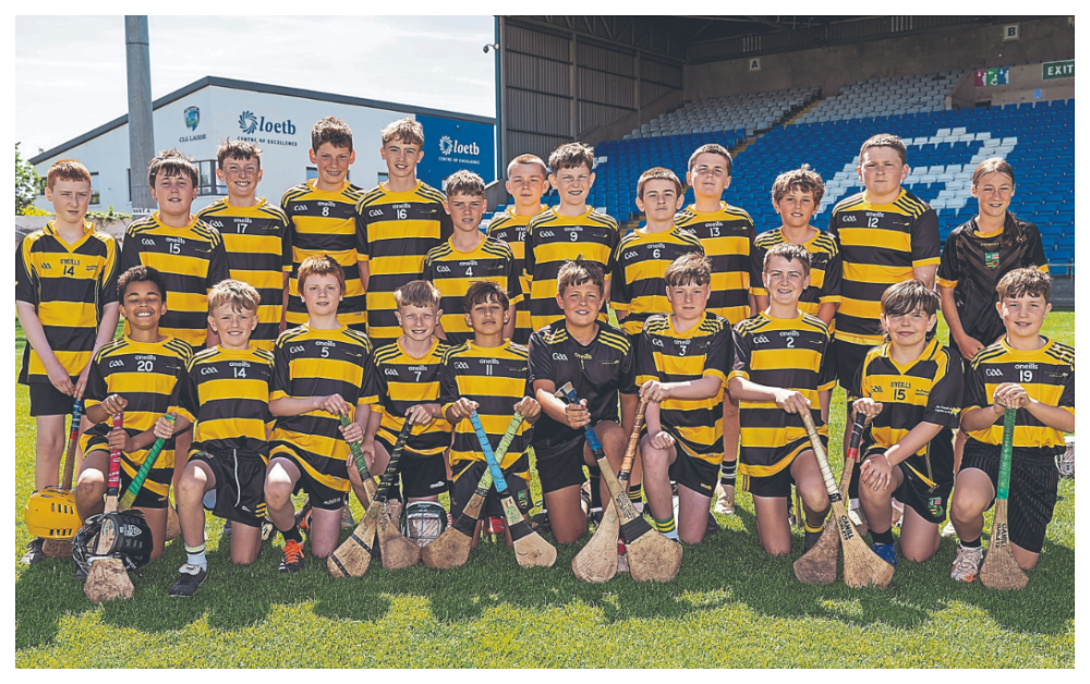 The Heath NS who played Tobar an Léinn NS Raheen in the Division 4 Hurling Shield final at the Cumann na mBunscol finals in Laois Hire O’Moore Park. Picture: Alf Harvey.