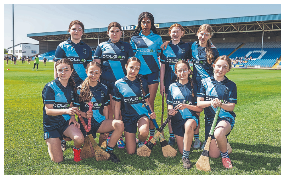 Scoil Bhride Portlaoise who played Ballyadams NS in the Division 4 camogie shield final at the Cumann na mBunscol finals in Laois Hire O’Moore Park. Picture: Alf Harvey.