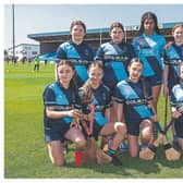 Scoil Bhride Portlaoise who played Ballyadams NS in the Division 4 camogie shield final at the Cumann na mBunscol finals in Laois Hire O’Moore Park. Picture: Alf Harvey.