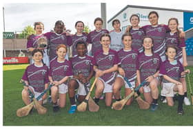 Tobar an Léinn NS Raheen who played Presentation PS Portarlington in the Division 2 Camogie Shield final at the Cumann na mBunscol finals in Laois Hire O’Moore Park. Picture: Alf Harvey.
