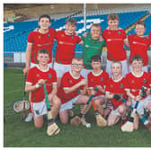 St. Fintan’s BNS Mountrath who played Scoil Eoin Phoil Naofa II Ballyroan in the Division 3 Hurling final at the Cumann na mBunscol finals in Laois Hire O’Moore Park. Picture: Alf Harvey.