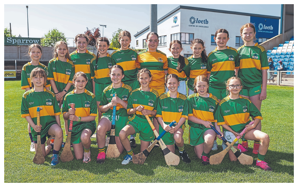 Killadooley NS who played Ballinakill NS in the Division 3 championship camogie final at the Cumann na mBunscol finals in Laois Hire O’Moore Park. Picture: Alf Harvey.