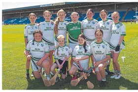 Rosenallis NS who played Clonaghadoo NS in the Division 3 Camogie Shield final at the Cumann na mBunscol finals in Laois Hire O’Moore Park. Picture: Alf Harvey.