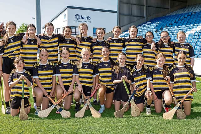 Fittingly, the final act saw Ní Riagáin score her fifth goal of the encounter to leave no doubt that Gaelscoil Phortlaoise were champions. TEAMS AND SCORERS BELOW PICTURE.