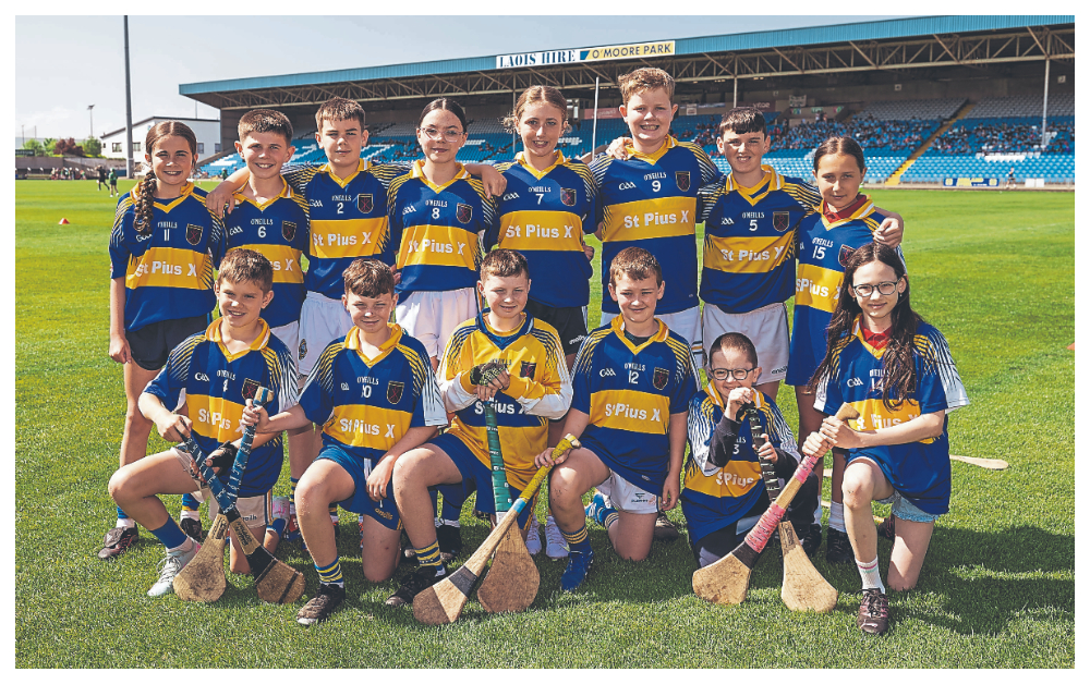 St Pius X NS Ballacolla who played Knock NS in the Division 5 Hurling Shield final at the Cumann na mBunscol finals in Laois Hire O’Moore Park. Picture: Alf Harvey.