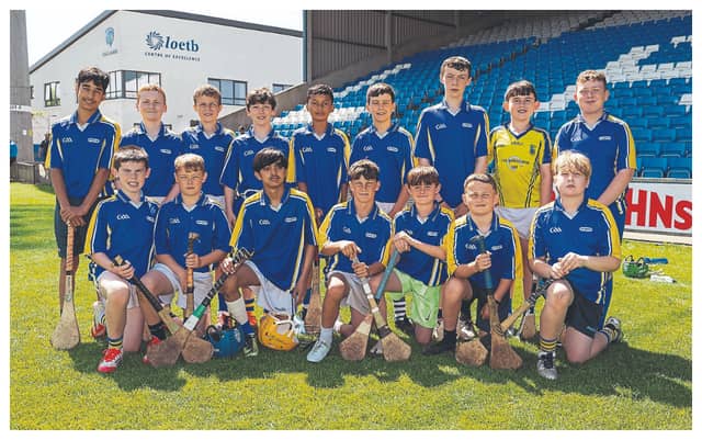 Scoil Mhuire Abbeyleix who played Emo NS in the Division 6 Hurling final at the Cumann na mBunscol finals in Laois Hire O’Moore Park. Picture: Alf Harvey.